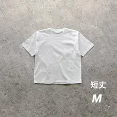 短丈Tシャツ 白T ノームコア系 ストリート系 M