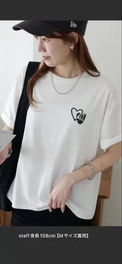新品　DISCOAT ディスコート　ハート刺繍Tシャツ