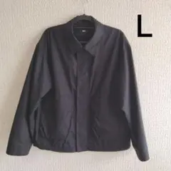 【ユニクロＣ】 コットンショートブルゾン Lサイズ ブラック