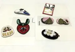 刺繍ワッペン 6セット 新幹線や団子