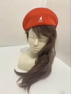 KANGOL オレンジ ベレー帽　帽子　レディース