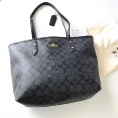 コーチ COACH トートバッグ ラグジュアリー シティー ジップ 黒 鞄 女性