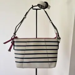 RADLEY LONDONラドリー レザー ショルダーバッグ ボーダー マリン