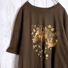 【入手困難】2000s 古着 ビンテージ アニマル 動物 馬 Tシャツ #15