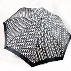 レア✨美品✨クリスチャンディオール 折りたたみ傘 トロッター ブラック 雨傘