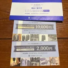 三井松島ホールディングス　株主優待券 ２枚セット　オーダースーツ　シャツ