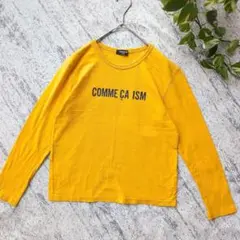 【訳あり】コムサイズム 長袖 Tシャツ ロンT イエロー プリント 150A