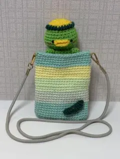 あみぐるみ ハンドメイド 河童 スマホショルダー