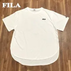 FILA 白　半袖　Tシャツ　3L 刺繍ロゴ　シンプル　トレーニングウェア