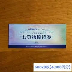 ヤマダホールディングス 株主優待券 4,000円分