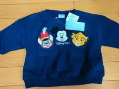 Disney 100 ミッキー シンバ チップ 刺繍 Tシャツ