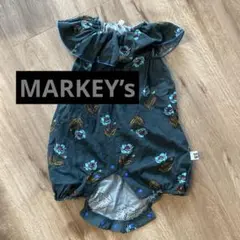 マーキーズ 花柄ロンパース サイズ80 グリーン