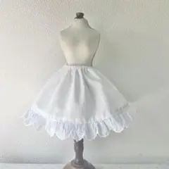 ドールサイズ　ウエストゴムのインナースカート　レース　mdd