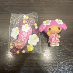 マイメロディ トコナツバケーション 日焼け フィギュア＆ストラップ