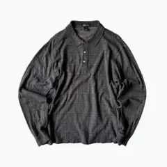 【LANDS'END】ランズエンド チェック 好配色 長袖 ポロシャツ