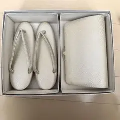 【中古】和装草履とクラッチバッグのセット