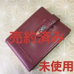 Burberry バーバリー カードケース 二つ折り財布 レッド 赤 定期入れ