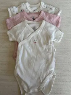 PETIT BATEAU プチバトー 半袖合わせボディ 60サイズ×3枚セット