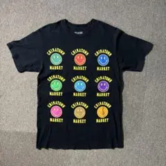 CHINATOWN MARKET スマイリー バックプリント Tシャツ 黒