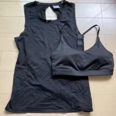 PUMA ブラック スポーツブラ タンクトップ セット