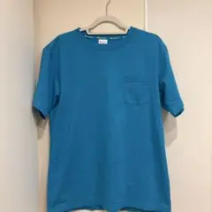 Champion X-LARGE 青 Tシャツ ポケット付き