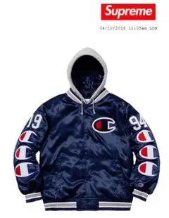 Supreme×champion/Hooded Satin Varsity/S