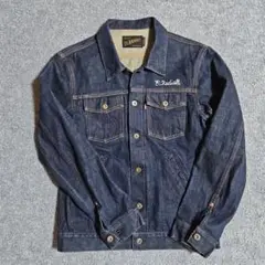 【美品】RADIALLラディアル プリーツデニムジャケット Gジャン 赤耳 極美品【RADIALLラディアル・プリーツデニムジャケット・Gジャン