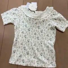 テータテート　花柄　リブトップス