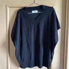 AZUL BY MOUSSY Vネック サマー ニットセーター 黒 レディース