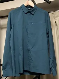 ARC'TERYX SKYLINE LS メランジ L スカイラインシャツ　青