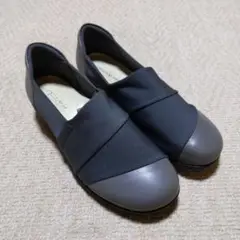 Miss Kyouko　グレー　スリッポン　ストレッチ生地　23cm　4E