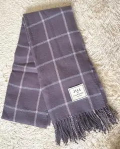JILL by JILLSTUART チェックマフラー グレー