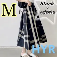 HYR チェック柄　ロングスカート M