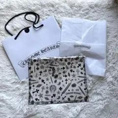 Chrome Hearts クロムハーツ シルバーボタン クリアポーチ ブラック