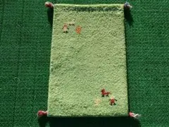 60×40cm　ギャッベ　ペルシャ絨毯　手織り