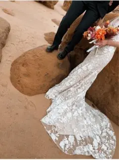 ウエディングドレス　結婚式　ロケーションフォト　マーメイドドレス　ブライダル