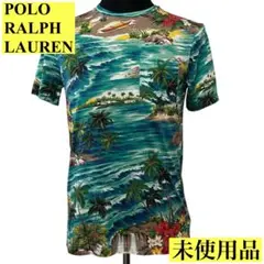 【未使用品】ポロラルフローレン 南国柄 半袖 Tシャツ エメラルドグリーン