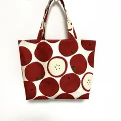 トートバッグ　北欧　りんご　ハンドメイド