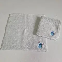 【新品】　スティッチ タオル　25×25cm　2枚セット