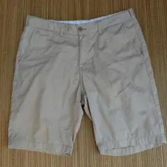 メンズ　ベージュ コットン ショートパンツ
