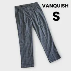 ヴァンキッシュ VANQUISH　S チェック　スラックス　タックパンツ
