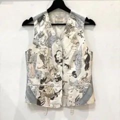 HERMES エルメス　星座柄 シルクベスト
