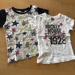 ミッキーマウス スティッチ Tシャツ 2枚セット