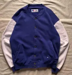 90s RUSSELL HIGH COTTON スウェットスタジャン USA製