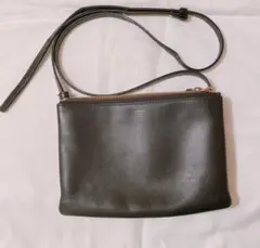CELINE トリオバック 旧ロゴ スモール ブラック ショルダーバッグ