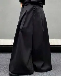 SHEIN　Manfinity　メンズ　ワイドレッグパンツ　ブラック