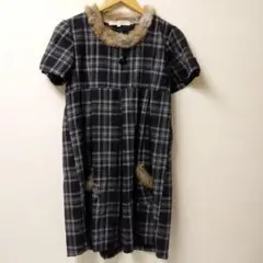 【RAWEDGE】ローエッジ ワンピース チェック 半袖