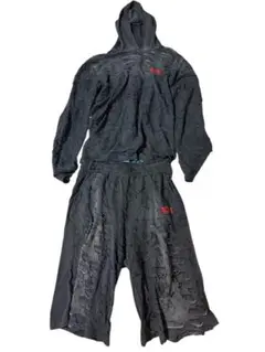 DIESEL ダメージ加工 セットアップ パーカー＆ハーフパンツ M 春夏秋物