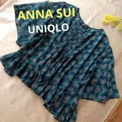 *特別セール ユニクロ 【 ANNA SUI 】 シフォンブラウス 花柄 M