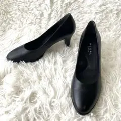 極美品✨REGAL リーガル パンプス アーモンドトウ 黒 冠婚葬祭 23.5
